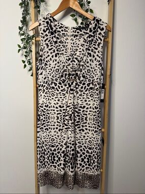 Ivanka Trump  Leopard-Print Sheet Dress Size 10